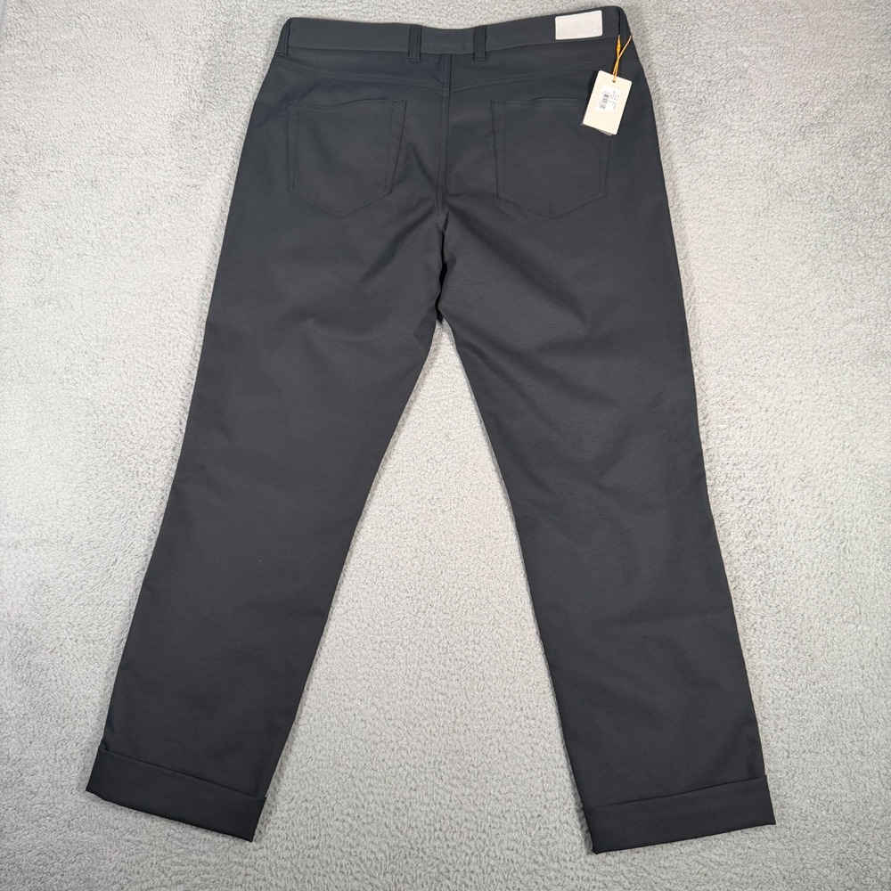 Peter Millar Pants Mens 36x28* Black EB66 Golf Performance Cuffed Casual Hemmed - Picture 9 of 10